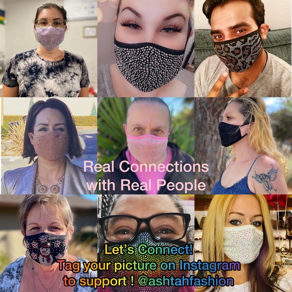 Spread the ♥️LOVE ✨ Set of 3✨ Crystal Face Masks - Picture 6 of 6